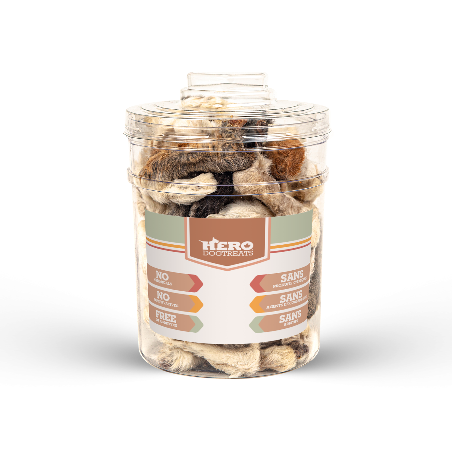 Hero Rabbit Feet Rabbit Feet Bulk – 55 Pieces - Hero Dog Treats